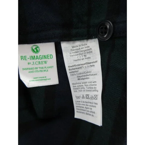 J Crew Shirt XL Midweight Flannel Double Brushed Classic Tartan Plaid - Picture 10 of 11